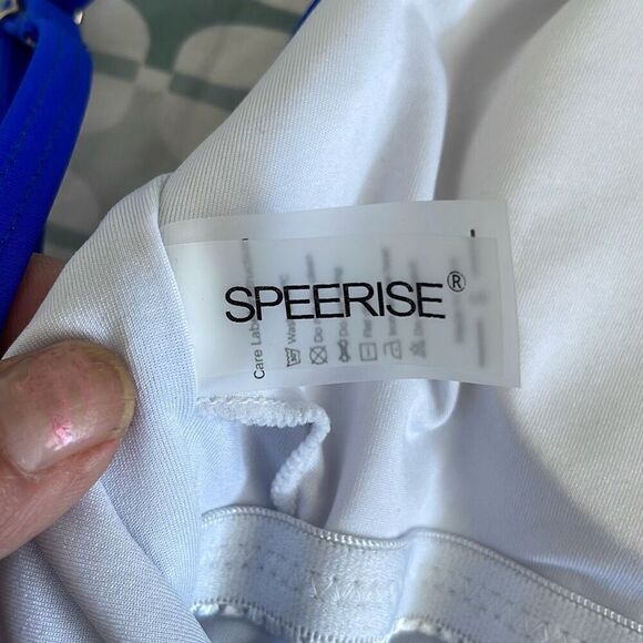 NWOT Speerise Royal Blue One Piece Backless Tummy Control 1 Piece Swimsuit - Siz - Picture 7 of 8